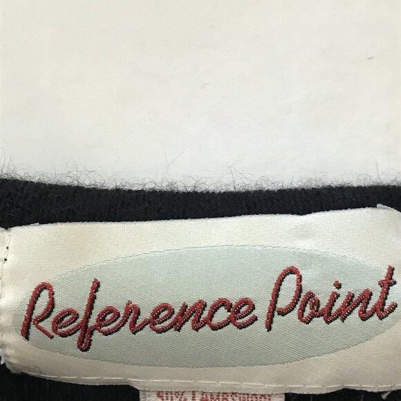 Reference Point Cropped Sweater Women L Black Lamb's Wool Angora Floral Cut Out - Picture 3 of 11